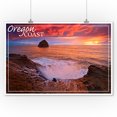 thumbnail image 2 of Oregon Coast, Crashing Waves Sunset (9x12 Wall Art Print, Home Decor), 2 of 3