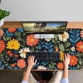 thumbnail image 4 of Long Mouse Pads for Desk,Pioneer Flower Floral Print Pattern Desk Mats on Top Of Desks, Desk Mouse Pad Extra Large with 3mm Non-Slip Base and Stitched Edge for Gaming,Office,Work,Home 47.3"x23.6", 4 of 6