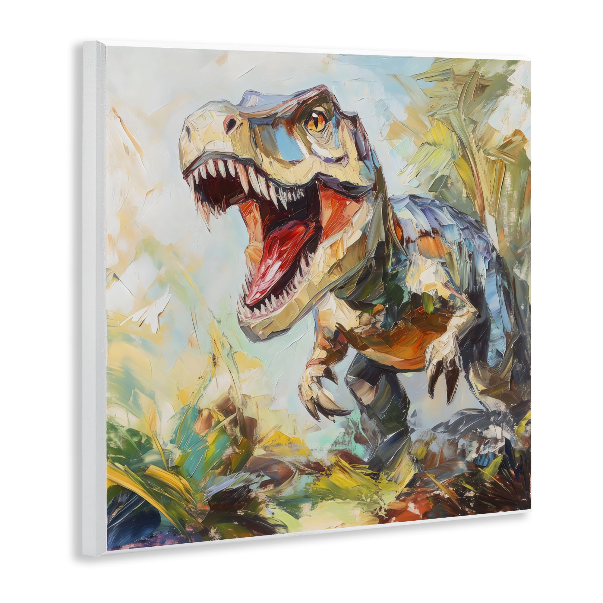 Stupell Industries Enchanting T-Rex Roar Wall Plaque Art, design by Creative Studio