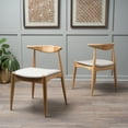 thumbnail image 3 of GDF Studio Francaise Indoor Mid-Century Modern Natural Oak Dining Chairs, Set of 2, 3 of 10