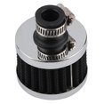 thumbnail image 1 of Kit de filtro de entrada de aire frío universal para automóvil de 12 mm Cubierta de ventilación del cárter Respiradero plateado, 1 of 5