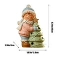 thumbnail image 3 of LED Ceramic Christmas Figurines - Light Up Boy & Girl Holiday Decor for Mantel, Tabletop & Bookcase (6.3 Inch Battery-Operated Night Light), 3 of 6