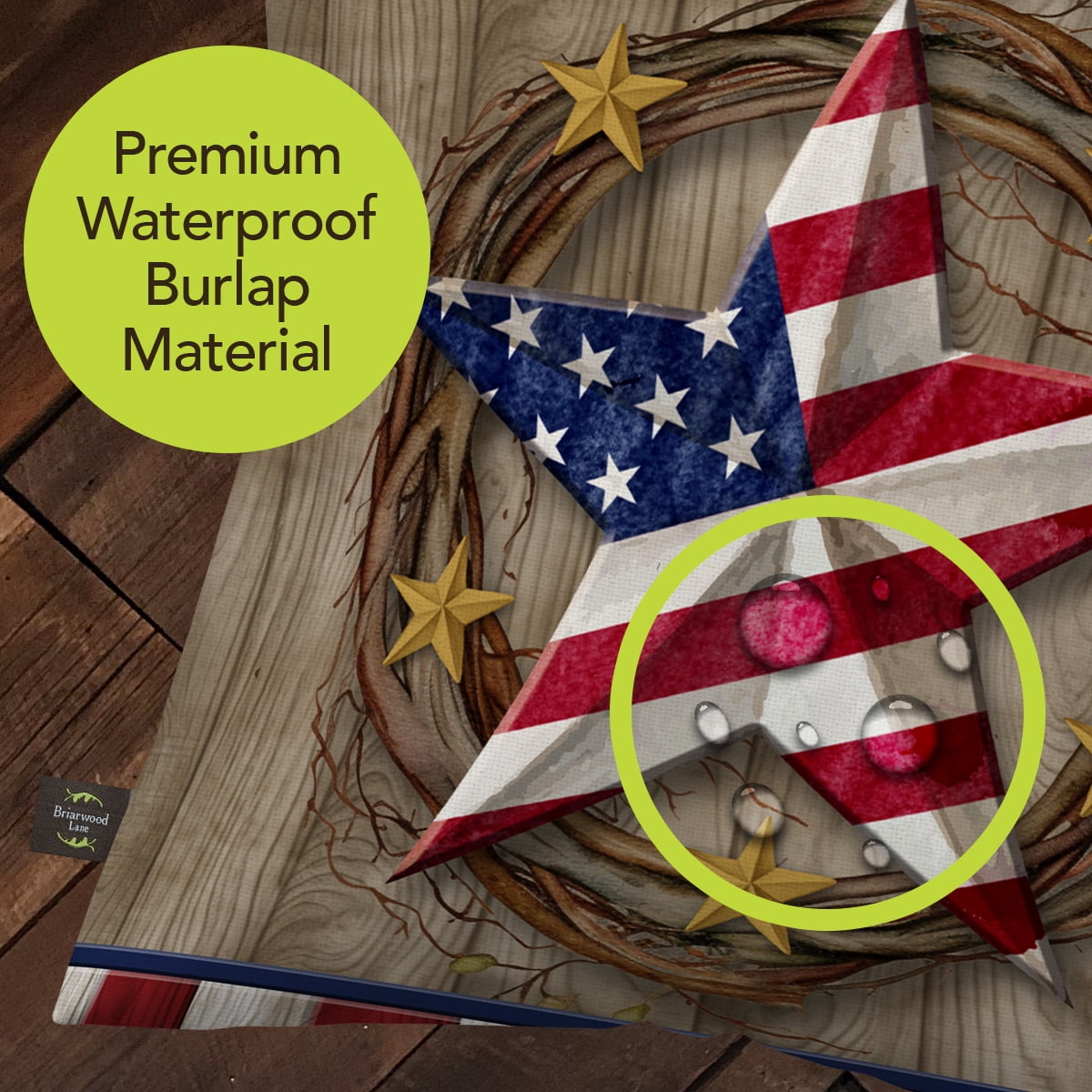 Briarwood Lane Everyday Indoor/Outdoor Pillow 17x17 American Barn Star Pillow
