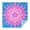 Pink Tie Dye, variant on Rainbow Tie Dye Radial Pattern Square Tablecloth,Waterproof Square Table Cover,Wipeable Spillproof Washable Table Cover for Home Kitchen Party Decor 42"X42"(107x107cm)