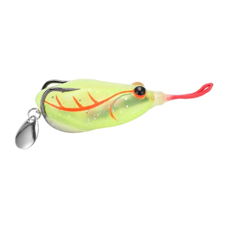 Double-Hook Thunder Frog Black Bait - Soft Artificial Rubber Lure for Fishing Wobblers