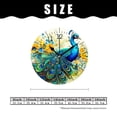 thumbnail image 2 of 10 Inch Wall Clock Battery Operated Silent Clock Decorative for Office, Kitchen, Outdoor, Living Room，Colorful Peacock Tail Feathers Elegant Pattern, 2 of 4