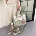 thumbnail image 2 of Mochila Kawaii Lindo Bolso De Mensajero Bolso De Mano De Lona Bandolera para Mujer Bolso Kawaii Ita con Accesorios Kawaii-Verde, 2 of 5
