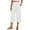 White, variant on Qulqfy Stretchy Women's Pants Capri Beige Casual Solid Petite High Waisted Capris Girl Pants L