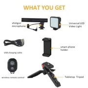 Zummy LED Video Light Mic Tripod Kit / Bluetooth Remote for Video Vlogging