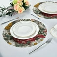 thumbnail image 2 of WOBOGO Daisy Kitten Round Placemats Set of 4 Heat Resistant Washable Kitchen Table Decorations 15.4in, 2 of 7
