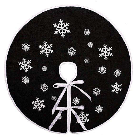 Faldón de arpillera rústico N&T NIETING para árbol de Navidad, 76 cm de diámetro