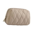 thumbnail image 4 of Organizador portátil de maquillaje, bolsa de almacenamiento acolchada para cosméticos Camello, 4 of 9