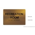 thumbnail image 3 of Recreation Room Sign- Gold(Aluminium, Gold/Black,Size 5x7) The Sensation line, 3 of 4