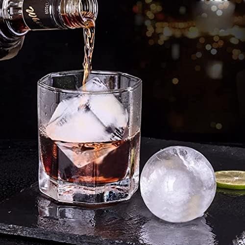 Ice Cube Trays (Set of 2), Sphere Ice Ball Maker with Lid & Large Square Ice Cube Maker for Whiskey, Cocktails and Homemade, Keep Drinks Chilled Purple