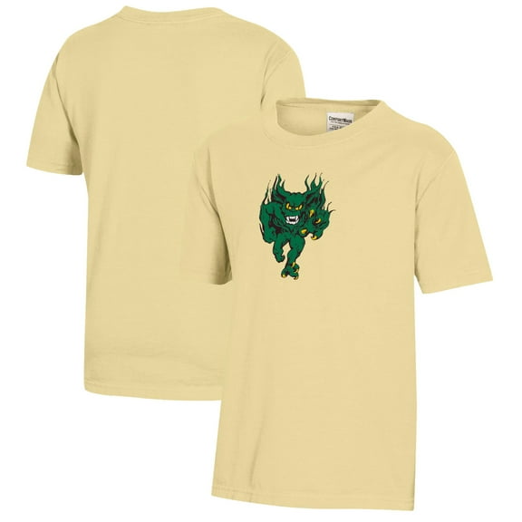 Youth  Yellow McDaniel Green Terror Logo Comfort Wash T-Shirt