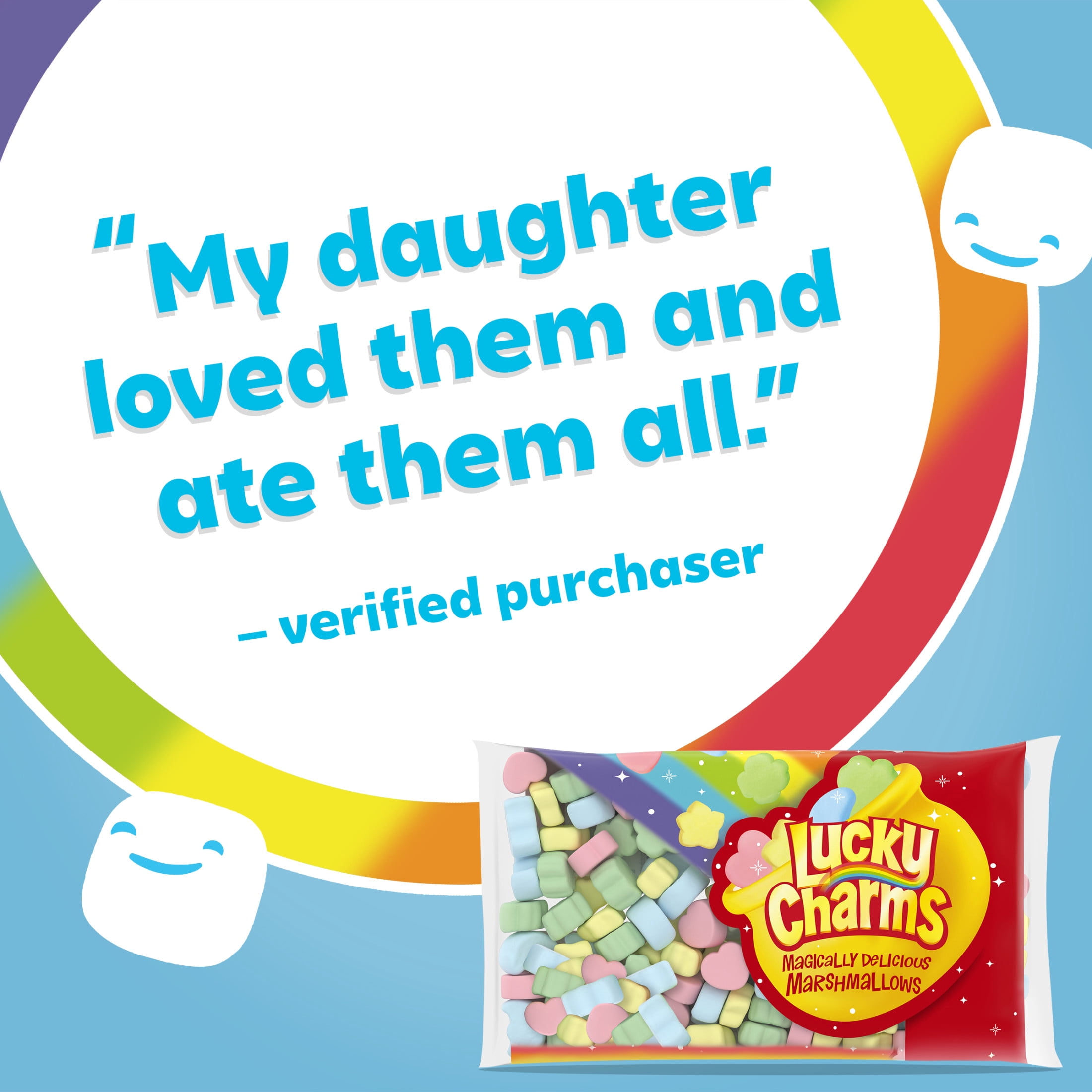 (2 pack) Jet-Puffed Lucky Charms Shaped Magically Delicious Marshmallows, 7 oz Bag