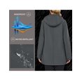 thumbnail image 4 of Little Donkey Andy Women's Softshell Fleece Lined Jacket with Hood Windbreaker Insulated Long Warm Rain Jacket (Gray XS), 4 of 7
