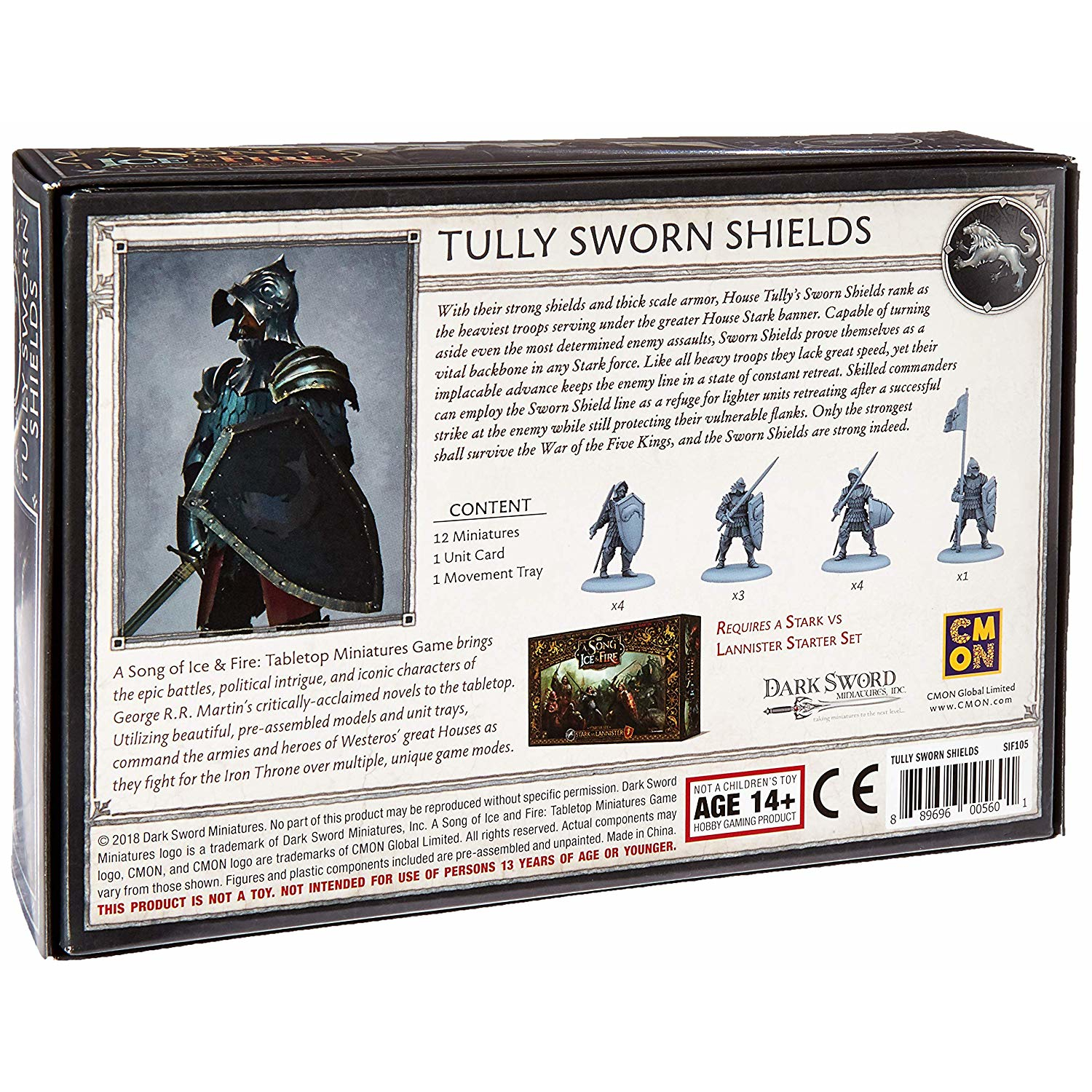 A Song of Ice & Fire: Tabletop Miniatures Game House Stark Tully Sworn Shields Unit Box, by CMON - image 2 of 6
