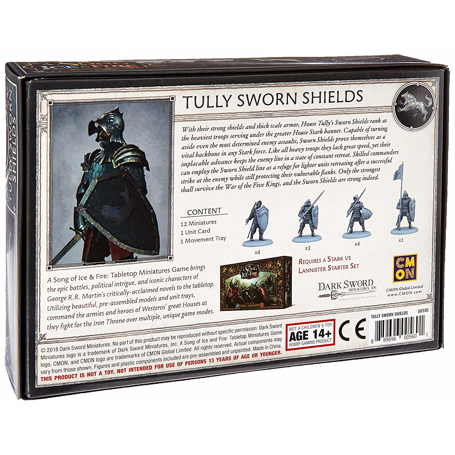 Tully Sworn Shields Stark Unit – A Song Of Ice & Fire Miniatures CMON NIB