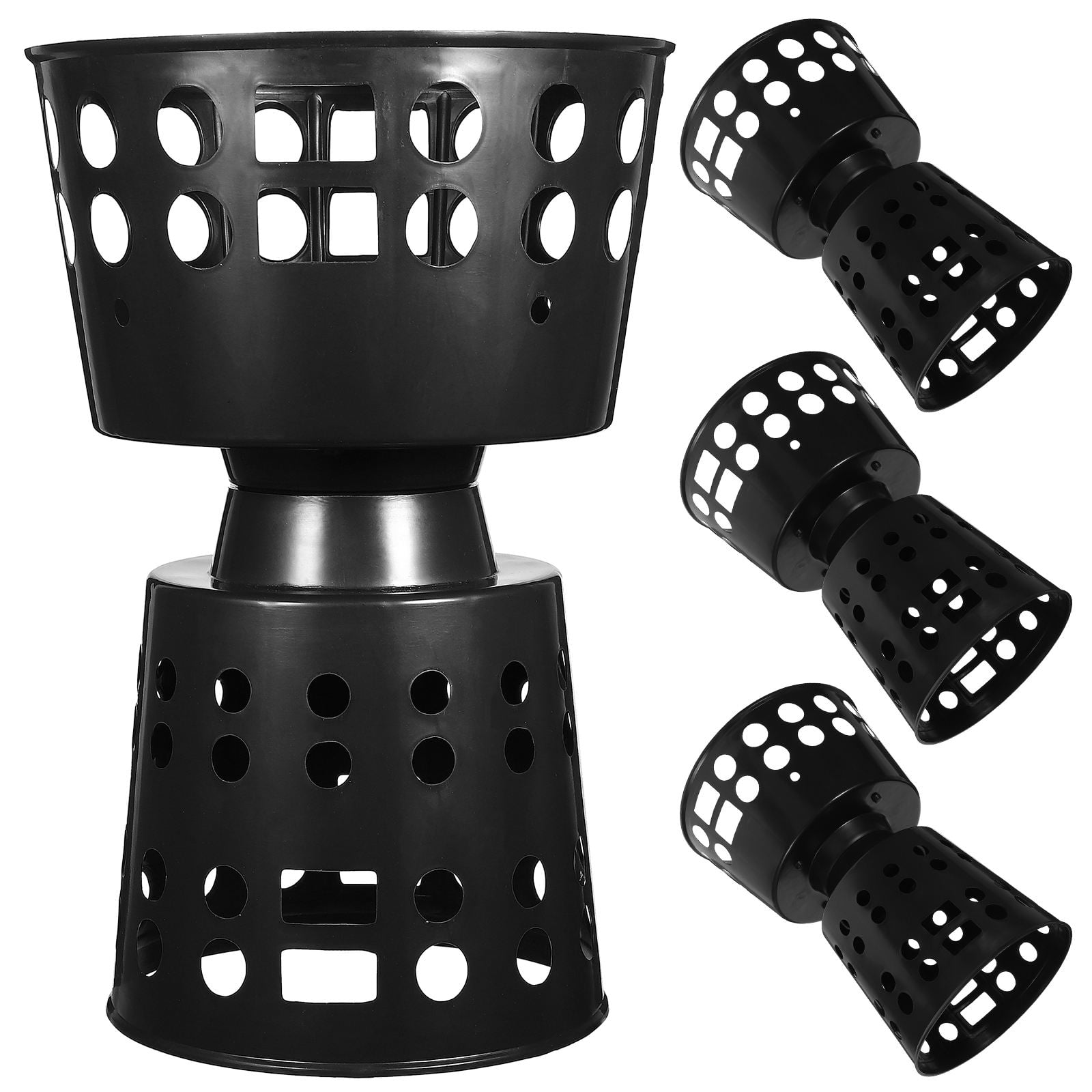 Raindrops Black Plastic Floral Arrangement Bases, 4pcs Set, Craft Supplies with Fine Workmanship