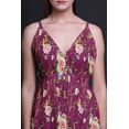 thumbnail image 4 of Bimba Floral Ladies Long Floral PrintÂ&nbsp;Dress Spaghetti Strap V Neck Maxi Beach Wear-Large, 4 of 6