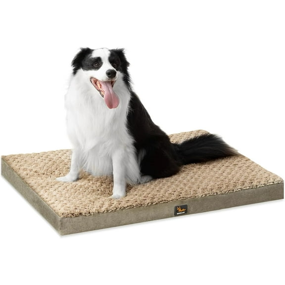 XXL Dog Bed for Dogs up to 110 lbs with Orthopedic Foam Waterproof Cover Removable and Washable Cover Fluffy Dog Crate Bed with Non-Slip Bottom