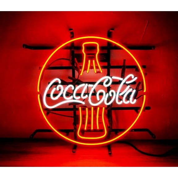 Queen Sense 17"x17" For Coca Colas Bottle Neon Sign Man Cave Handmade Neon Light 120CCBC