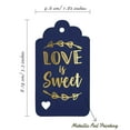 thumbnail image 5 of Inkdotpot Real Gold Foil Love Is Sweet Wedding Tags Favor Hang Paper Tags 50 Pack, 5 of 6