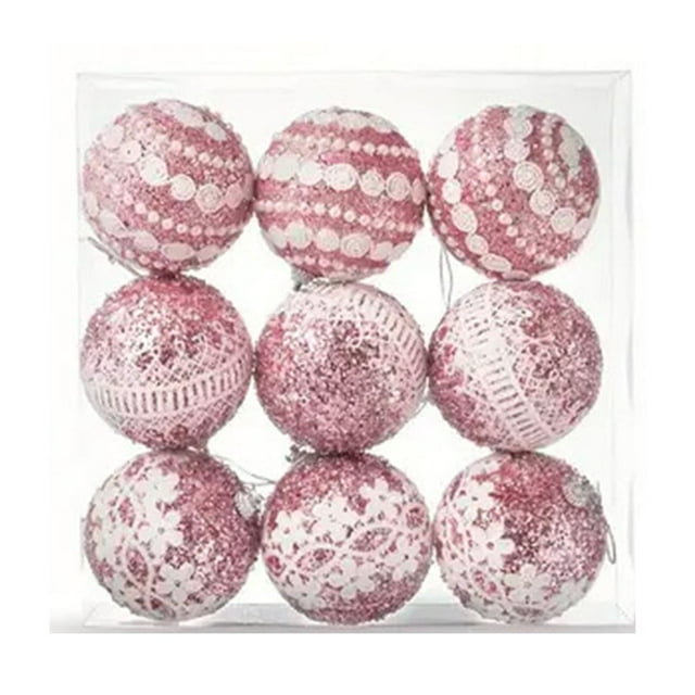 TopLLC Christmas Tree Ornaments, ,s, 9-pack String Christmas Decoration Set 3 Styles Used For Christmas Tree Decoration Wedding Shop Window Indoor Ideal For Christmas Wedding decorative ball
