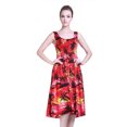 thumbnail image 4 of Robe Débardeur Élastique Hawaïenne pour Femmes Rouge Coucher de Soleil, 4 of 4