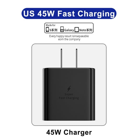 Original 45W super Fast Charger Forsamsung Galaxy s22 s23 Ultra UsB CType C Cable Note 10 Plus Quick FastCharging Accessories US PLUG