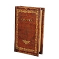 thumbnail image 4 of Libro falso decorativo clásico de madera, almacenamiento de llaves de joyería libro adornos accesorios libro falso para estantería de tocador de Gloria Estatuilla de libro de simulación, 4 of 7
