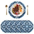 thumbnail image 5 of Ryvnso Winter Bohomia Flower Round Plate Mats Dining Table Placemat Set of 4 for Holiday Decoration, 5 of 7