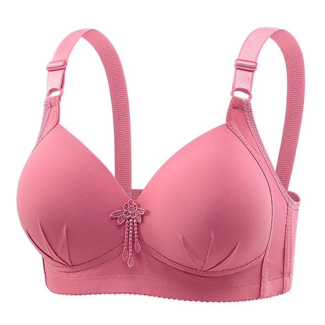LOVZFMLL Soutiens-Gorge pour Femmes Grande Taille Rehausseur Réglable Respirant Sans Armature Rouge G