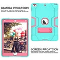 thumbnail image 6 of New iPad 9.7" 2018/2017 Case, Mignova Heavy Duty rugged Hybrid Protective Case with Build In Kickstand For Apple iPad 9.7 2018/2017 A1893 A1822 A1836(Aqua+Pink), 6 of 7