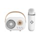 thumbnail image 1 of Máquina de karaoke para niños y adultos, mini micrófono de karaoke portátil con Bluetooth, altavoz para cantar, ideal para smartphones, cumpleaños, fiestas familiares y en casa (blanco), 1 of 7