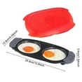 thumbnail image 4 of Shoreew Microwave Egg Cooker Quick-Heat Dual Compartment Cooking Egg Maker Non-Stick Coating Mini Omelet Maker with Heat-Resistant Handle, 4 of 6