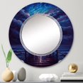 thumbnail image 2 of DESIGN ART Designart 'Light At The End Of The Pier During Stormy Night III' Printed Landscape Cottage Lake Mountains Wall Mirror 20in.x30in., 2 of 5