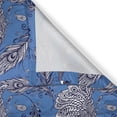 thumbnail image 6 of Ambesonne Peacock Valance & Curtain, Zentangle Bird and Feathers, 55"x45", Azure Blue Indigo, 6 of 7