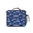 thumbnail image 3 of Football and Speedline Navy Pattern Bento School Insulated Lunch Bag Box with Shoulder Strap and Bottle Holder, 11" X 9.5" X 3.5", 3 of 5