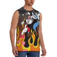thumbnail image 2 of Cuphead Game Men's Tank Top Lightweight Summer Sleeveless Tee Shirt Muscle Tank Tops Workout T-Shirts Casual Athletic Undershirts, 2 of 7