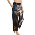 thumbnail image 6 of Salouo Oil Painting Tribal Wolf Print Women's Pajama Pants Casual Loose Sweatpants PJs Flowy Pants Drawstring Palazzo for Women Wide Leg Pants Lounge Pajama -XX-Large, 6 of 8