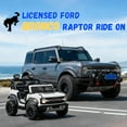thumbnail image 4 of 2 Seats 24V Electric Car for Big Kids, Licensed Ford Bronco Raptor Powered Ride On Car with 4 Wheels Spring Suspension, Parent Remote Control, 24V Ride On Toys for Ages 3-8 Boys Girls Gifts, White, 4 of 8