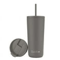thumbnail image 2 of Cubitt Travel Mug 20 oz Double Walled Vacuum Insulated Stainless Steel with 2 lids, Straw and Coffe, Cupholder Friendly, Perfect for Hot & Cold Beverages Grey, 2 of 2