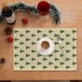 thumbnail image 1 of 1 pack Napperons de Noël, Napperons Festifs de Fête avec Design de Branche de Pin Flocon de Neige, Napperons en Polyester Imperméable pour Décorations de Cuisine Dîner, Napperons Lavables Réutilisables, 1 of 6