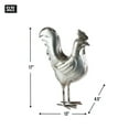 thumbnail image 3 of Brown Galvanized Iron Rooster Sculpture in Silver/Gray, 3 of 3