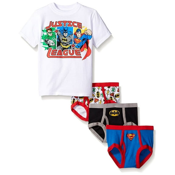 Justice League Boys' 3-Pack Underwear and T-Shirt Set