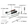 thumbnail image 5 of 46 Pieces 1/4 " Drive Socket Ratchet Wrench Bit Bits Repair Auto Tool Kit, 5 of 6