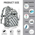 thumbnail image 6 of Hedgehog Pattern Backpack for School,Cute School Bag,Schoolbag with Adjustable Shoulder Straps & Padded Back,15.25"x11.5"x5.25", 6 of 6