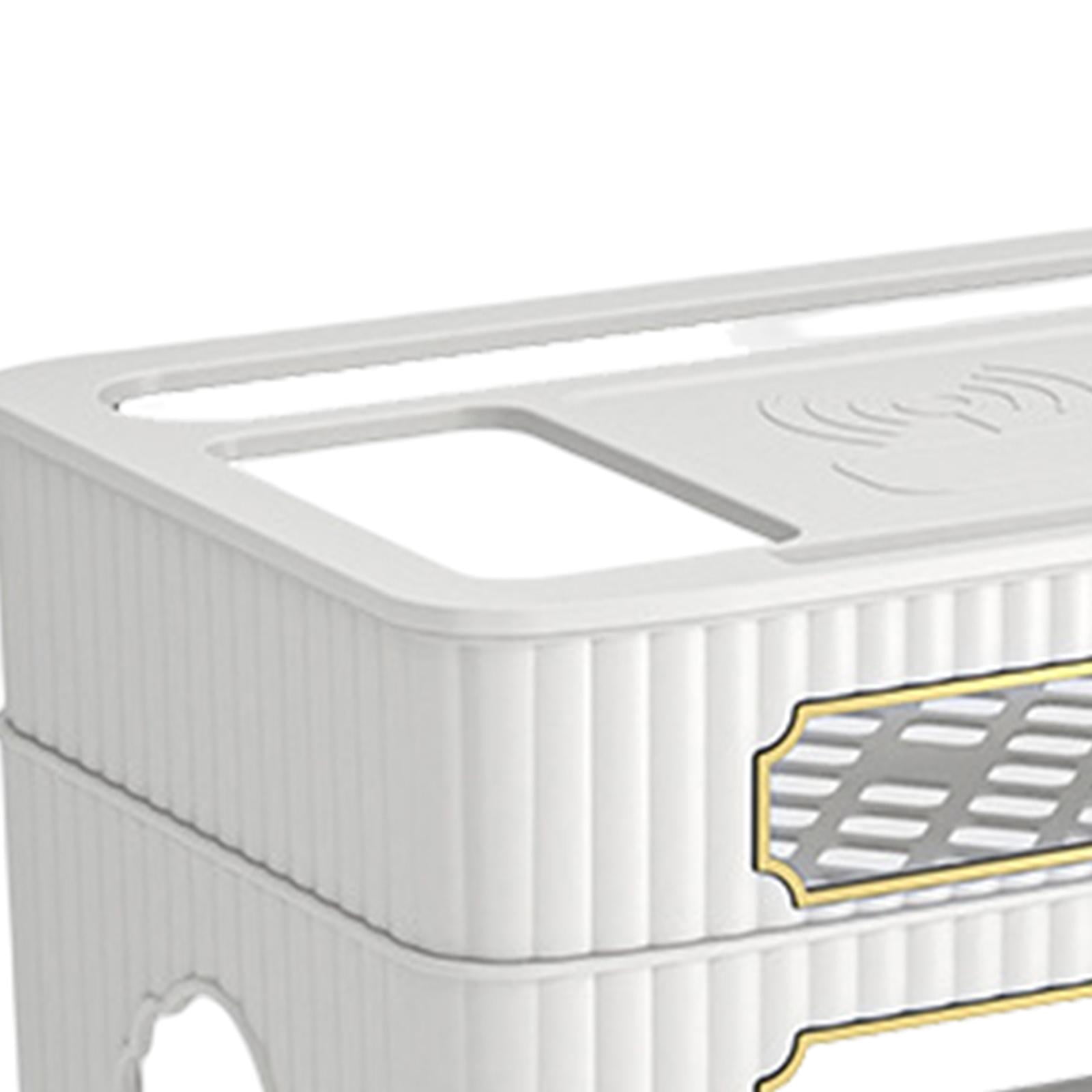 Fiocias Router Storage Box Cable Management Box Space Saving Wire Cable Storage Case for White 2 Tier
